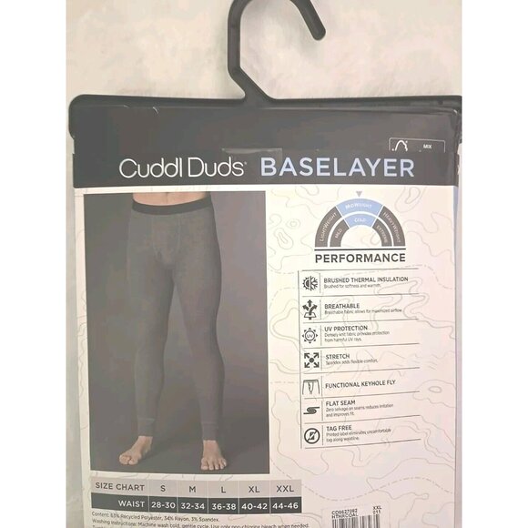 Mens Cuddl Duds Midweight Waffle Thermal Performance Base Layer Pant Size XXL - Picture 9 of 14